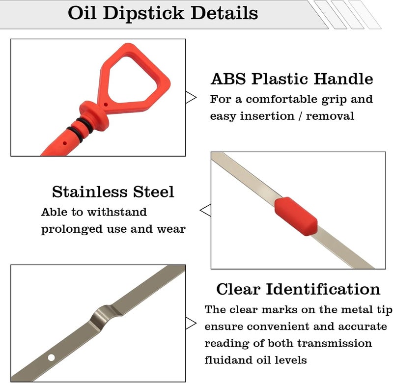 FBLOWMOD 156505A2A04 Engine Oil Dipstick Indicator, Compatible with Honda CR-V 2015-2019 Accord 2013-2017, Acura TLX 2015-2019 ILX 2016-2019 2.4 L Engine Oil Fluid Level Dip Stick Replace 921072 - Image 4